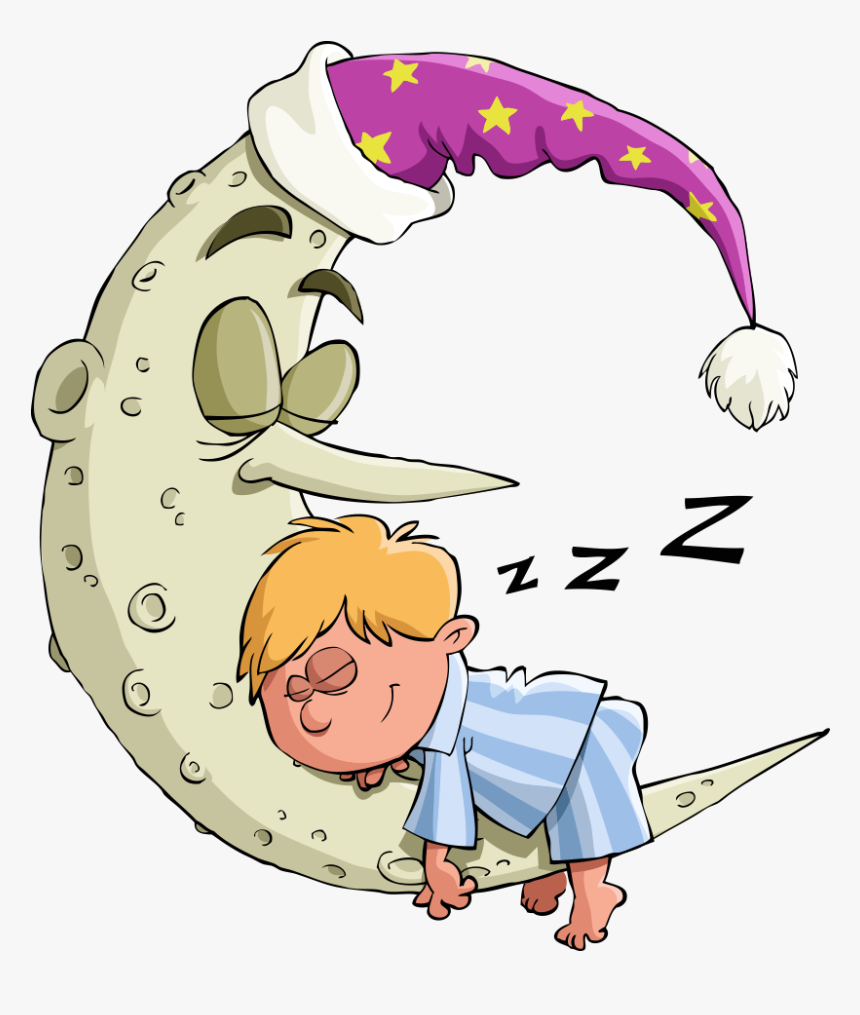 Sleep Cartoon Moon Illustration - Nighty Nite, HD Png Download