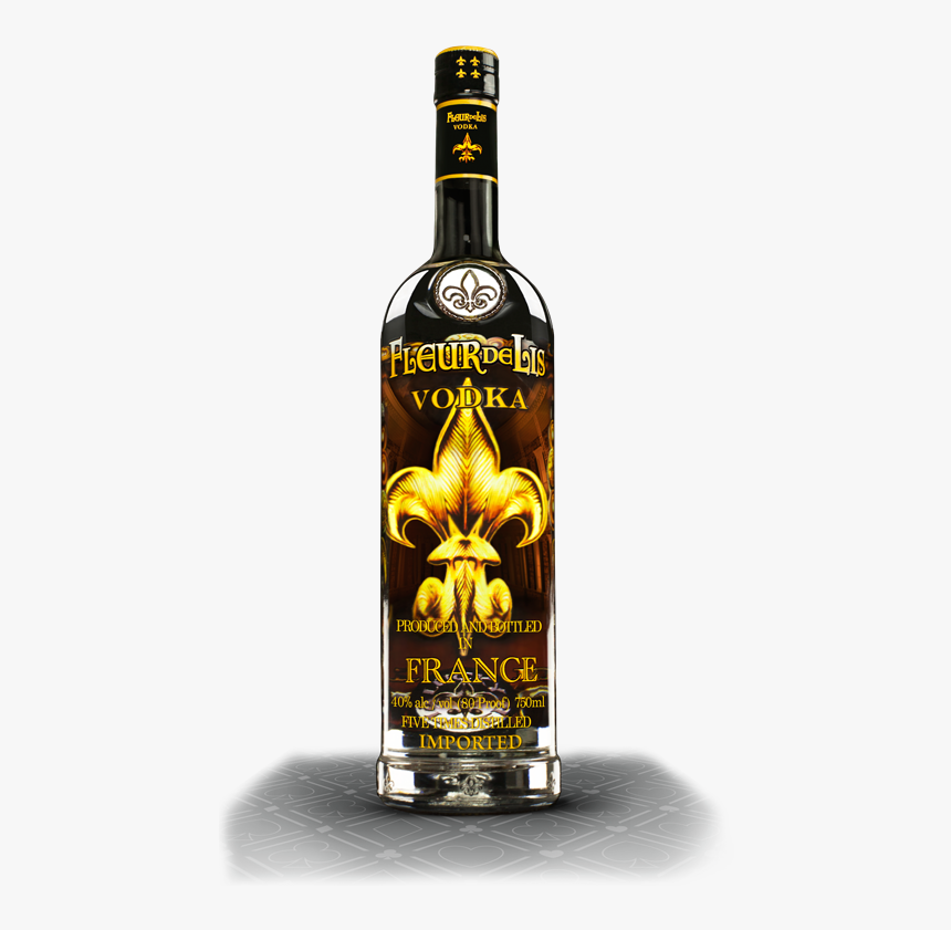 Lucky Player Vodka Fleur De Lis Bottle Shot - Fleur De Lis Vodka, HD Png Download