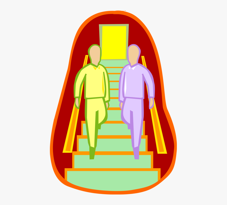 Walking Down Flight Of Stairs Image Illustration - Dialogue Sur L Heure, HD Png Download