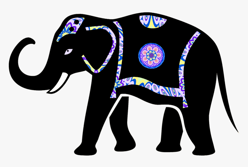 Indian Elephant Silhouette, HD Png Download