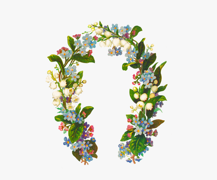 Forget Me Not And Lillie In The Valley Flower Frame Transparent Wedding Border Flower Hd Png Download Transparent Png Image Pngitem