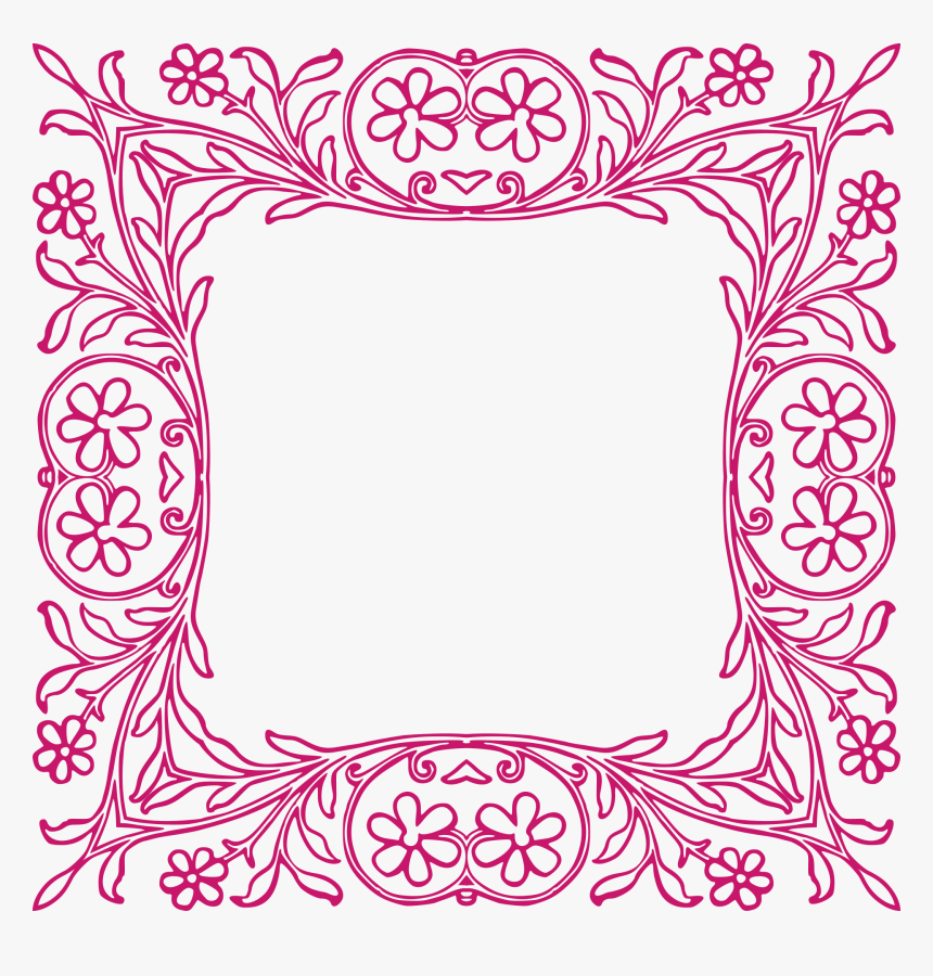 Margenes De Flores Para Colorear, HD Png Download