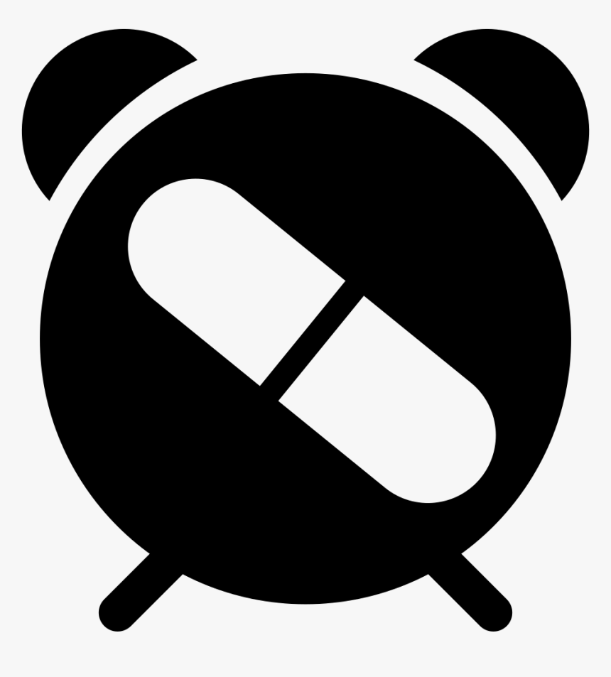 Transparent Pill Clipart Black And White - Medicine Reminder Icon Png, Png Download