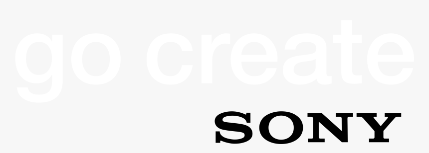 Go Create Sony Logo Black And White Sony - Sony Logo Transparent Background, HD Png Download