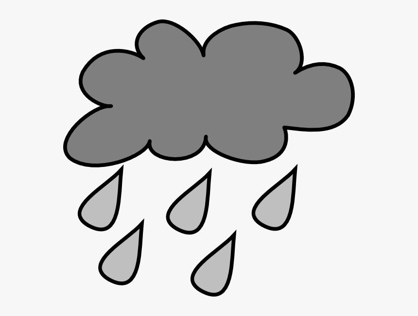 Transparent Clouds Clip Art - Rainy Clouds Cartoon, HD Png Download