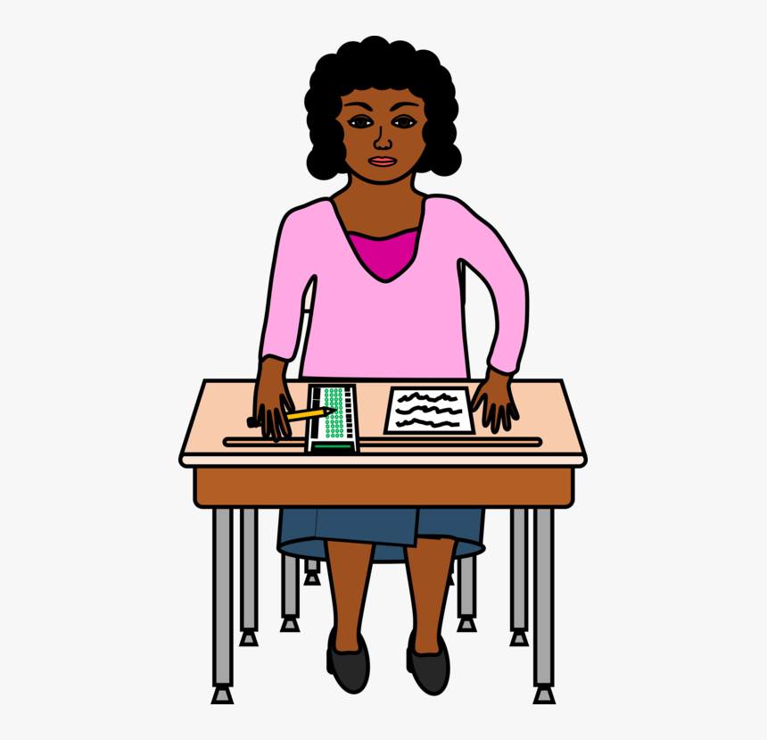 Human Behavior,girl,sitting - Take A Test Png, Transparent Png