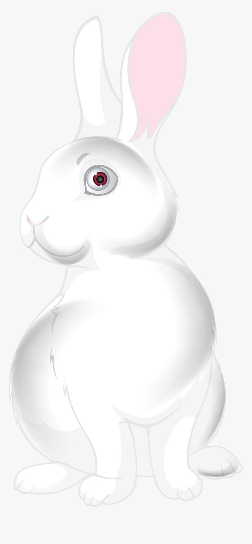 White Bunny Cartoon Png Clip Art Image - Cartoon, Transparent Png