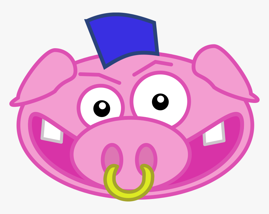 Pig With Ring On His Nose, HD Png Download