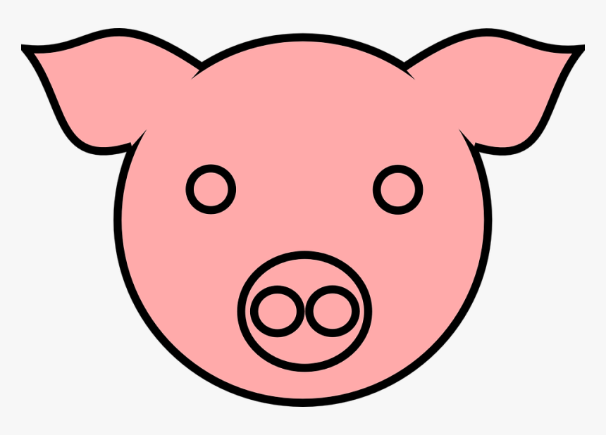 Pig, Pink, Animal, Mammal, Farm Animal, Agriculture - Oreja De Cerdo Dibujo, HD Png Download