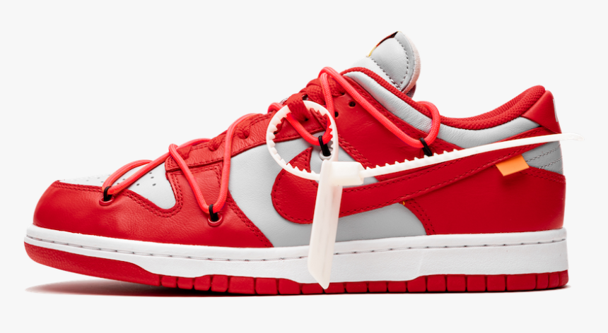 Off White Nike Dunk Low University Red Wolf Grey Ct0856 - Off-white, HD Png Download