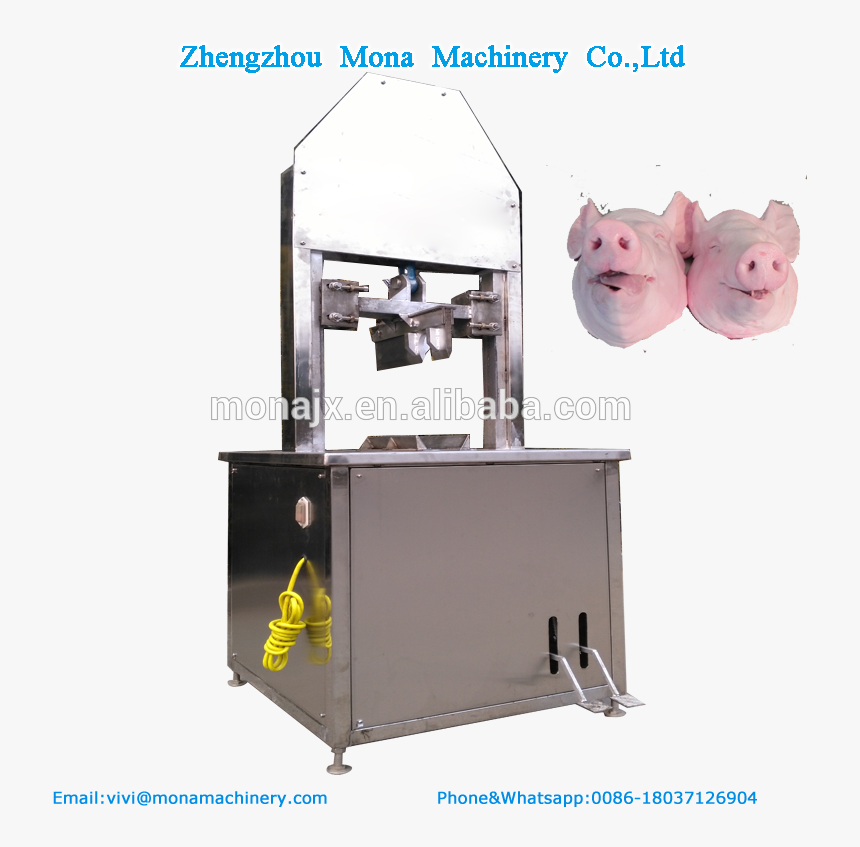 Pig Head Cutting Split Machine,electric Meat Bone Cutter - Domestic Pig, HD Png Download
