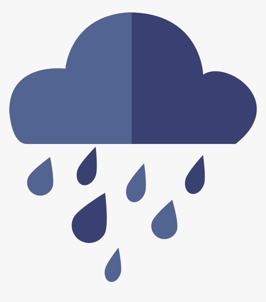 Icon Flat Blue Transprent - Icone De Chuva, HD Png Download