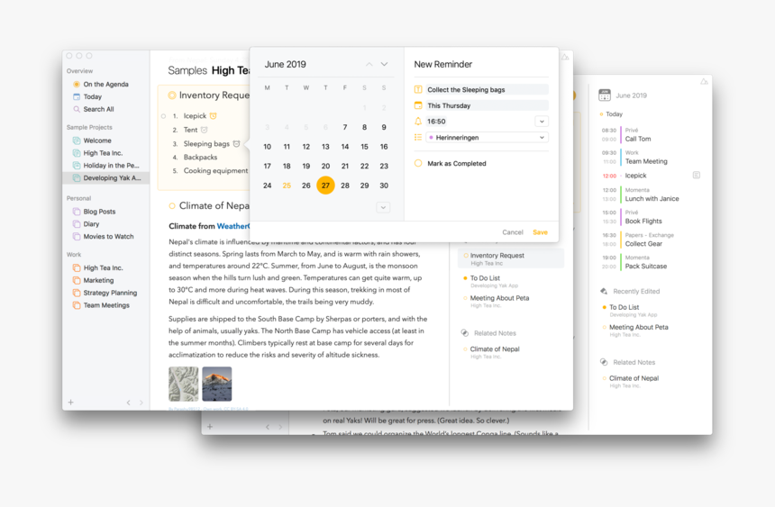 Agenda 6 Reminders - Agenda 6 Mac, HD Png Download