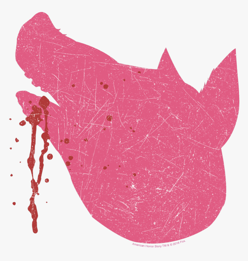 American Horror Story Pig Head Juniors T-shirt - Illustration, HD Png Download