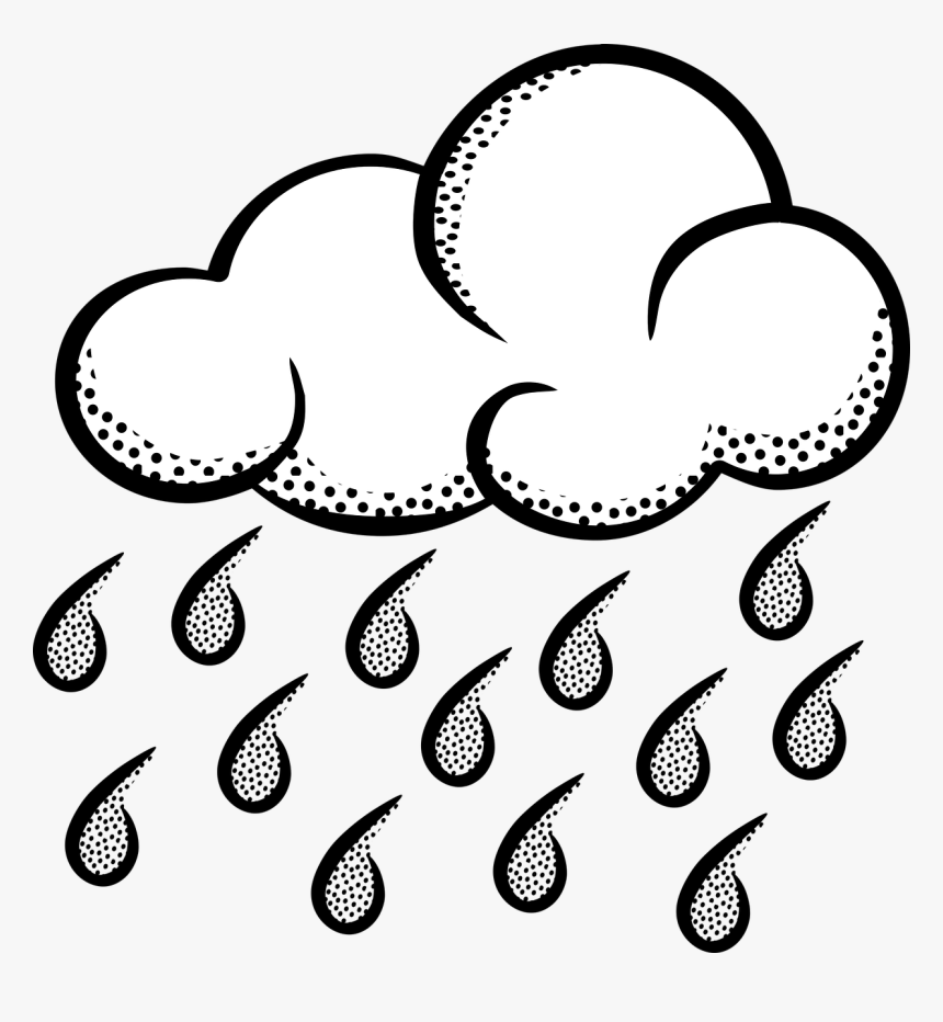 Rain Black And White, HD Png Download