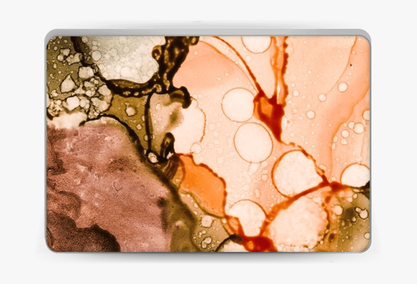Orange Color Splash Skin Laptop - Stained Glass, HD Png Download