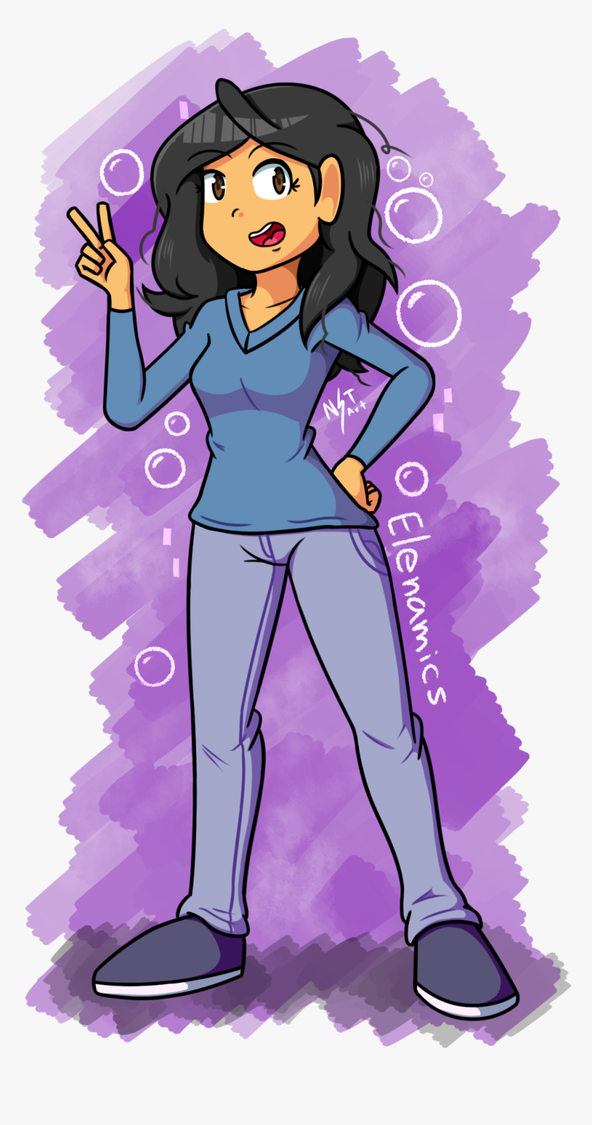 “un Pequeño Fanart Para La Artista Elenamics Porque - Cartoon, HD Png Download