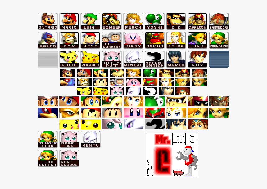 Character Icons Super Smash Bros Melee Icons, HD Png Download