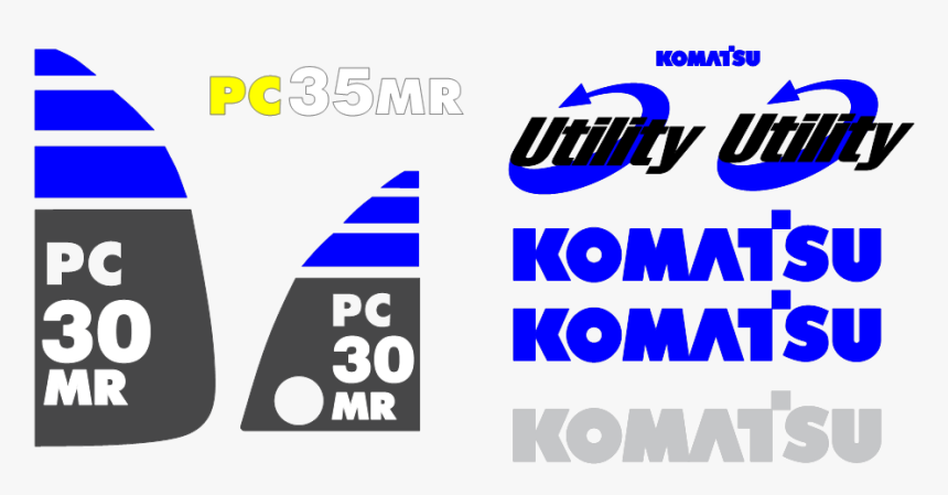 Komatsu Pc30mr-2 Decal Set - Pc 30 Mr Logo, HD Png Download
