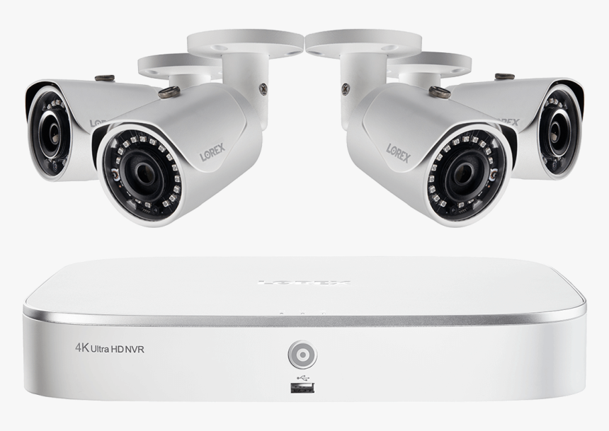 2k Hd 8-channel Ip Security System With Four 5mp Cameras - Lorex Security Cameras, HD Png Download