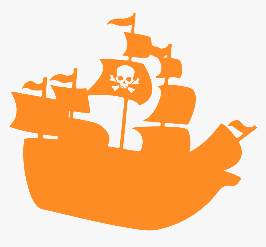 Silhouette Pirate Ship, HD Png Download