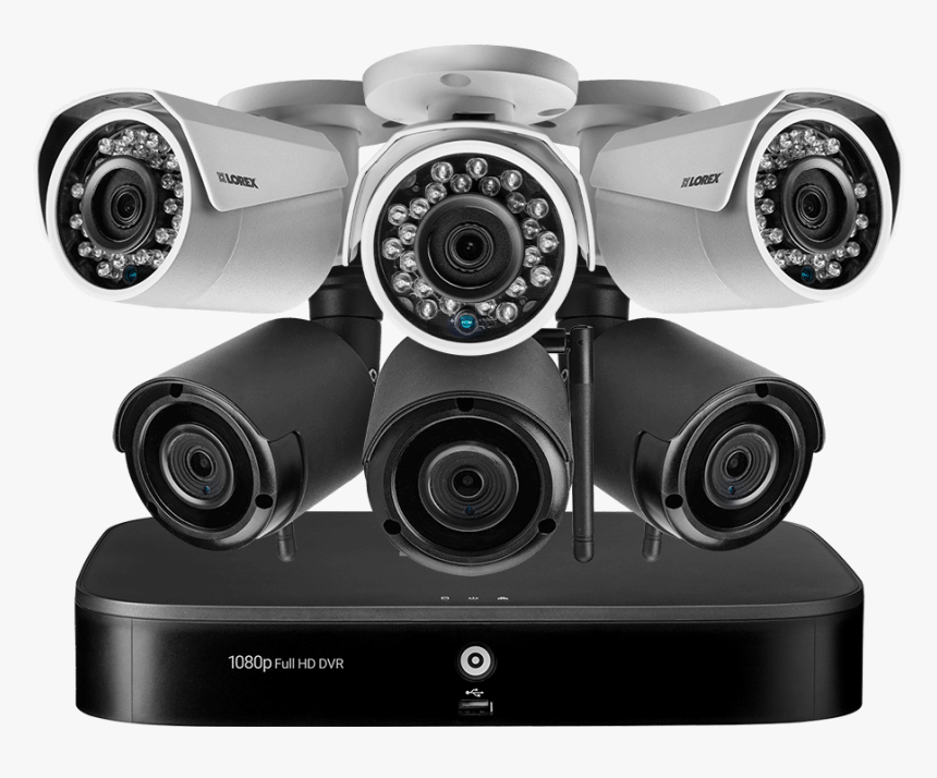 8-channel System With 3 Wireless And 3 Hd 1080p Resolution - Cameras De Surveillance Png, Transparent Png