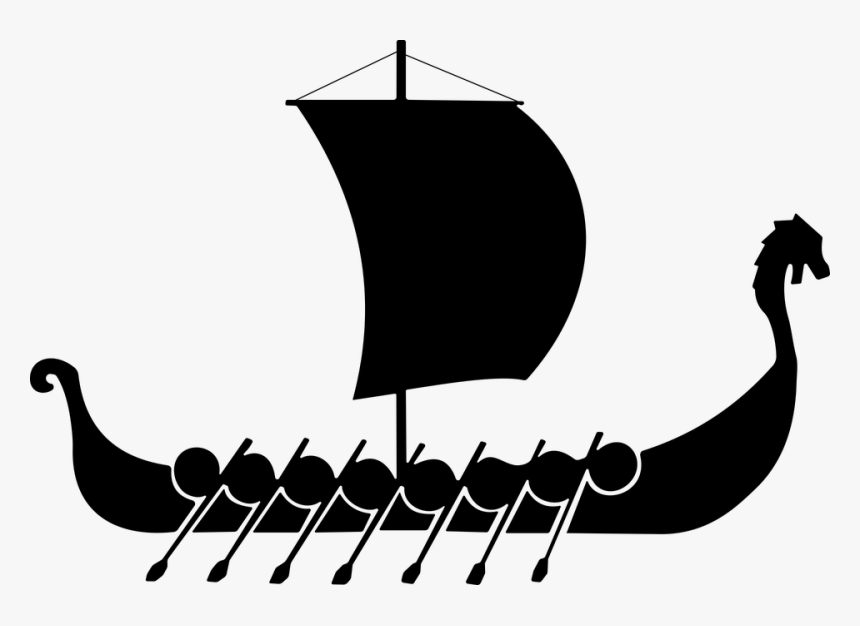 Ship, Viking, Silhouette, Boat, Maritime, Nautical - Ship, HD Png Download