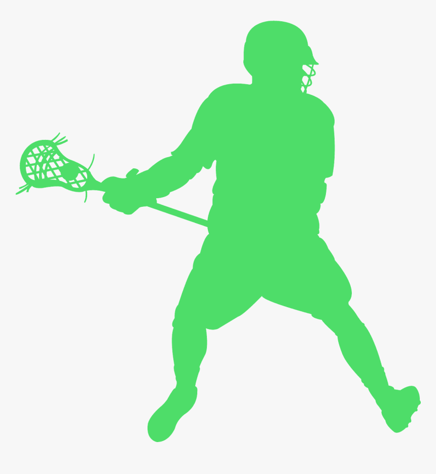 Lacrosse Players Silhouette Png, Transparent Png
