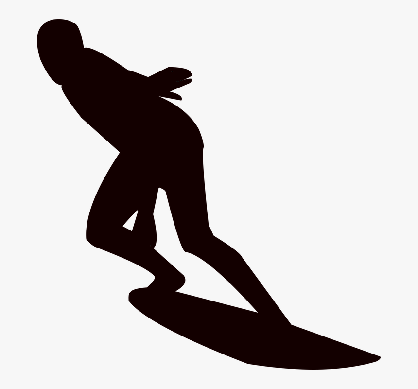 Slide Board, Man, Sea, Sport, Silhouette - Illustration, HD Png Download
