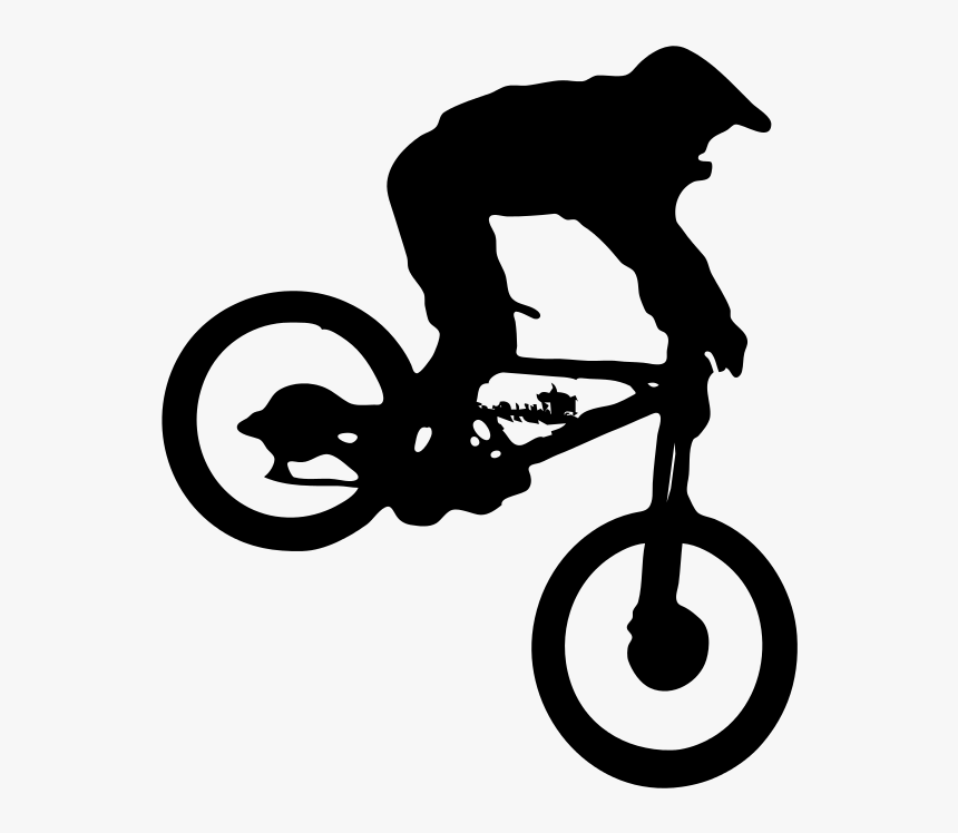 Transparent Biker Silhouette Png - Downhill Png, Png Download