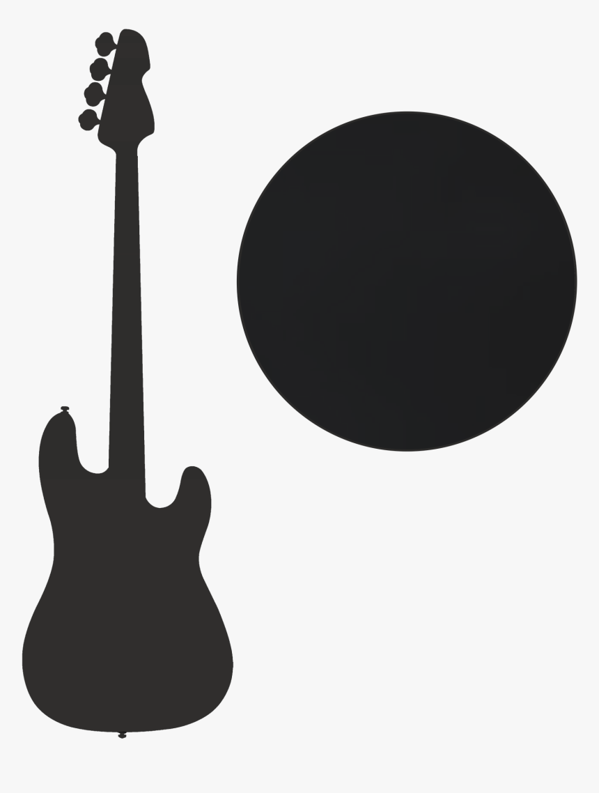 Bass Guitar Silhouette Clipart, HD Png Download