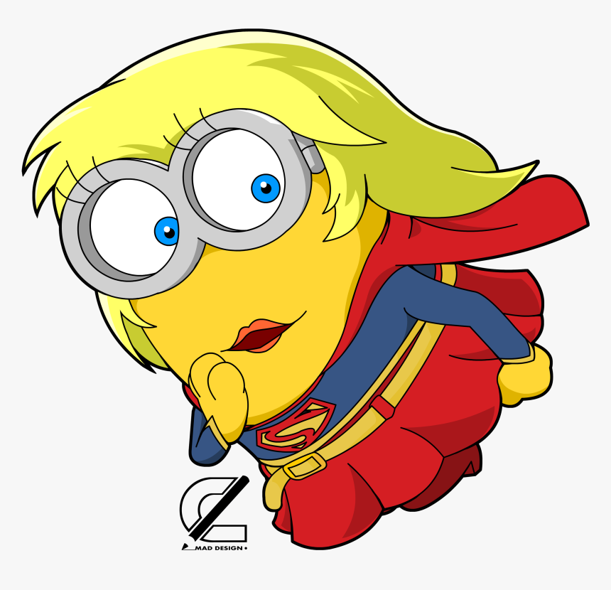Supergirl Dc Minion Despicable - Minion Supergirl, HD Png Download