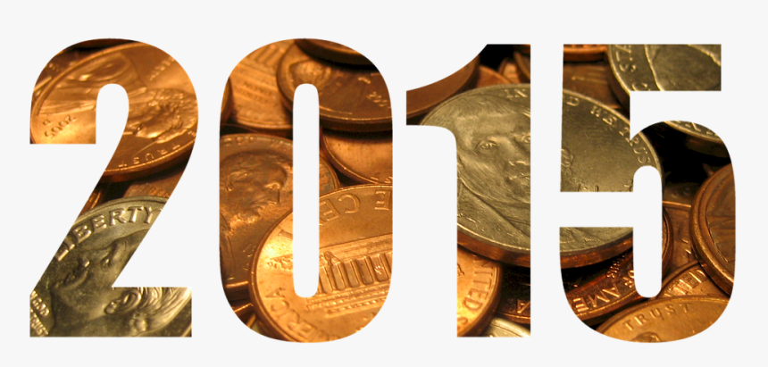 New Year, 2015, Happy, Design, Money, Coins, Usa - Coin, HD Png Download