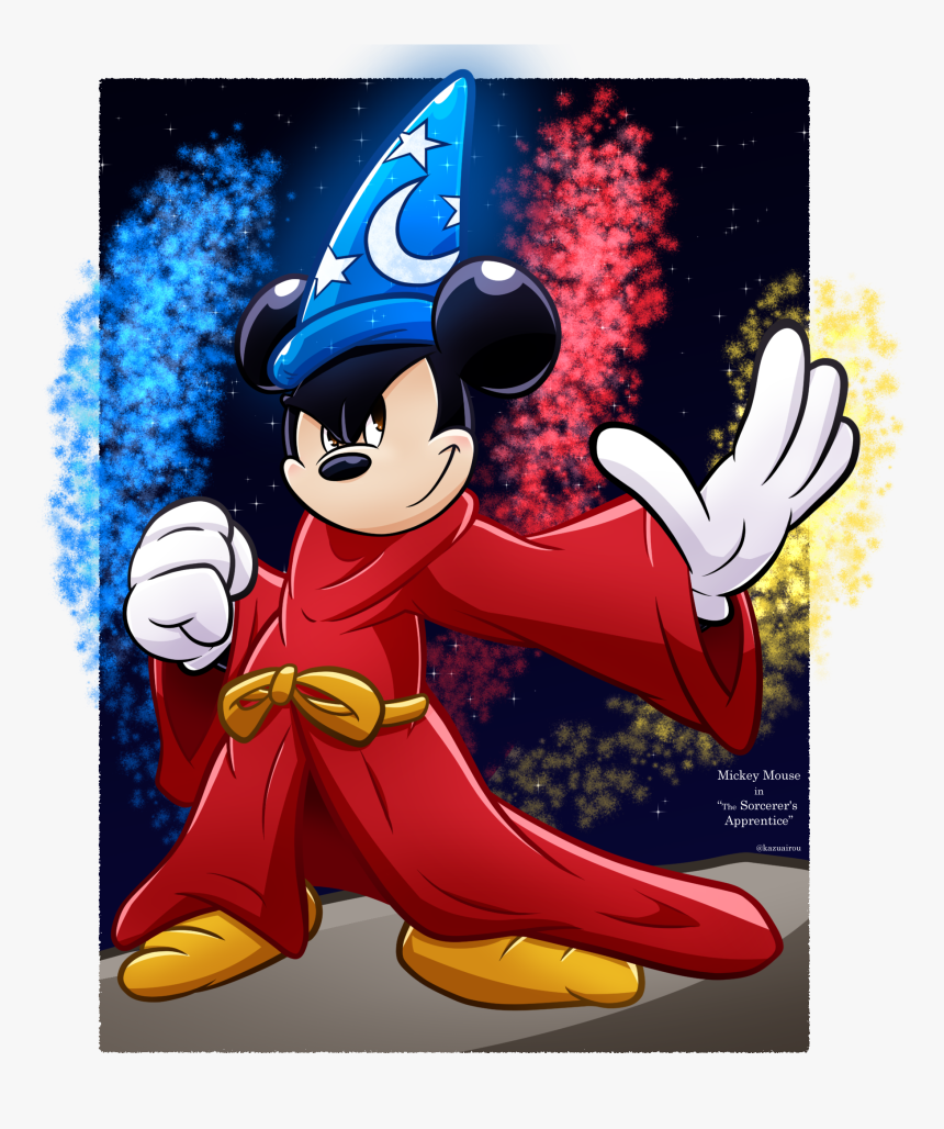 Sorcerer Mickey - Cartoon, HD Png Download