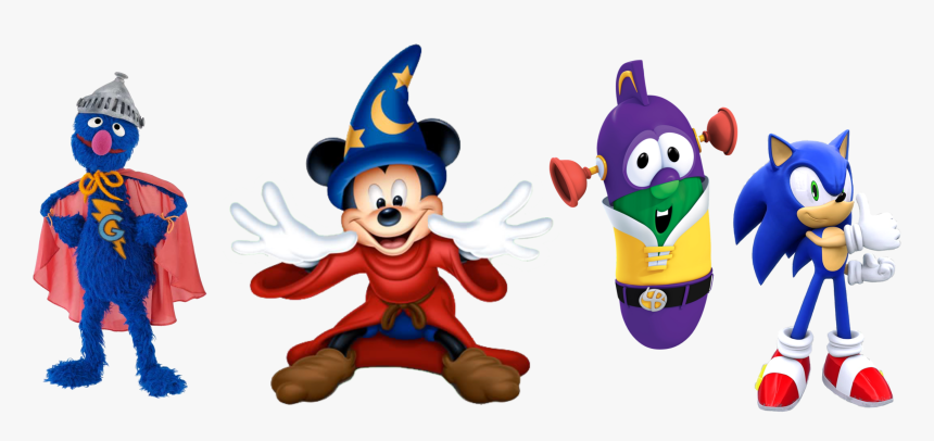 Sorcerer Mickey, Sonic The Hedgehog, Larryboy & Super - Mickey Mouse Sorcerer Png, Transparent Png