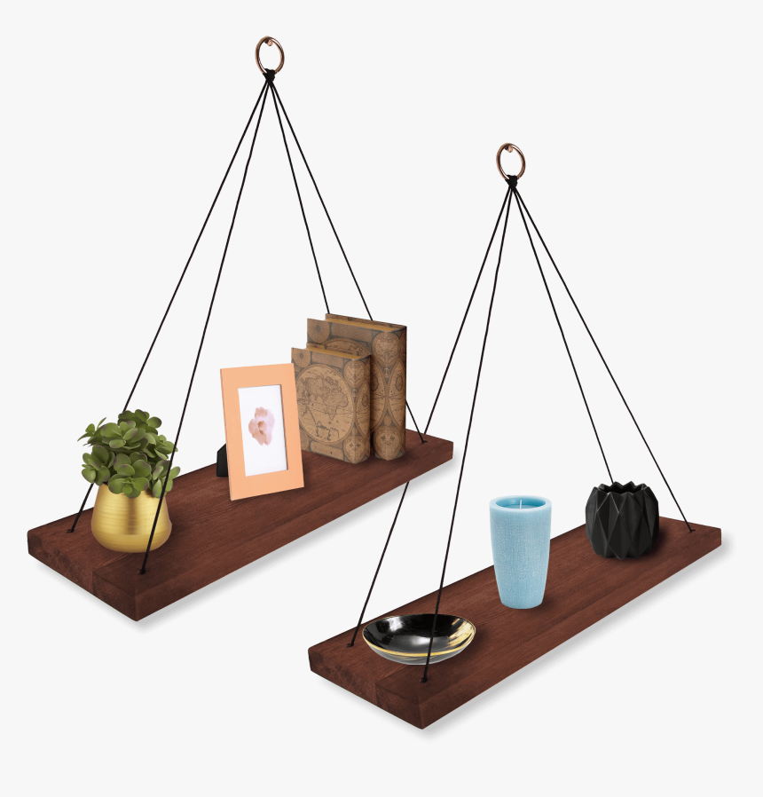 Hanging Wood Shelves - Shelf, HD Png Download