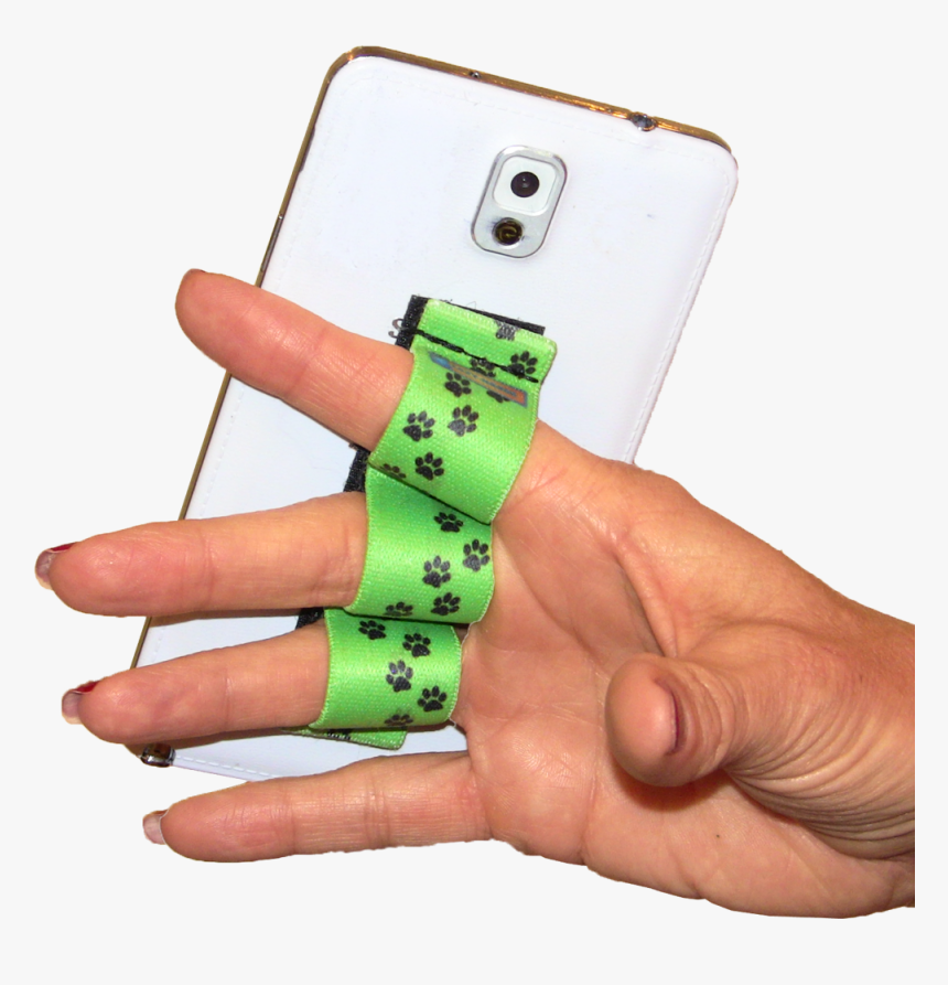 Paw Prints Green 3-loop Phone Grip Pg3 - Smartphone, HD Png Download