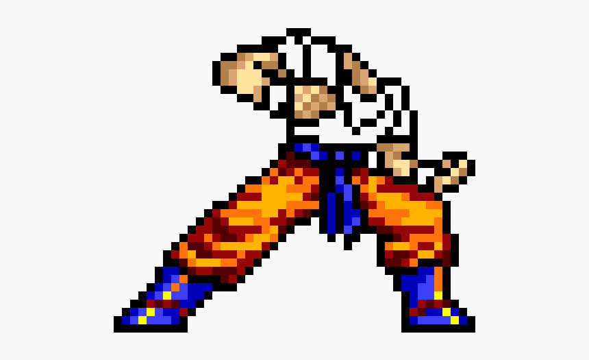 Goku Pixel Art Png, Transparent Png