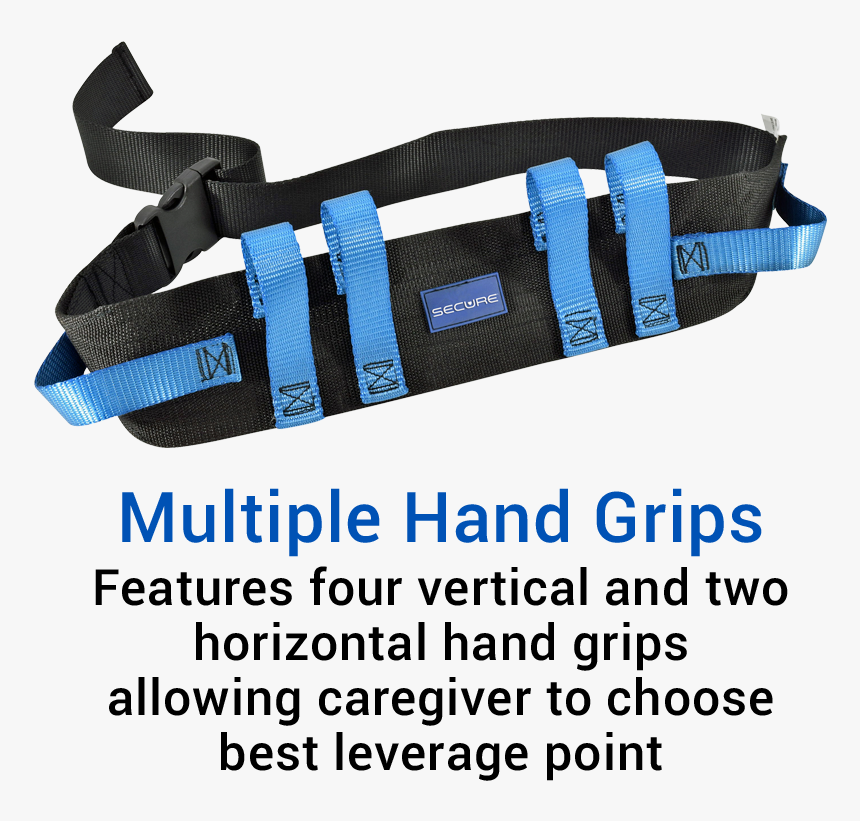 Secure® Six Hand Grip Transfer & Walking Belt - Walking Gait Belt, HD Png Download