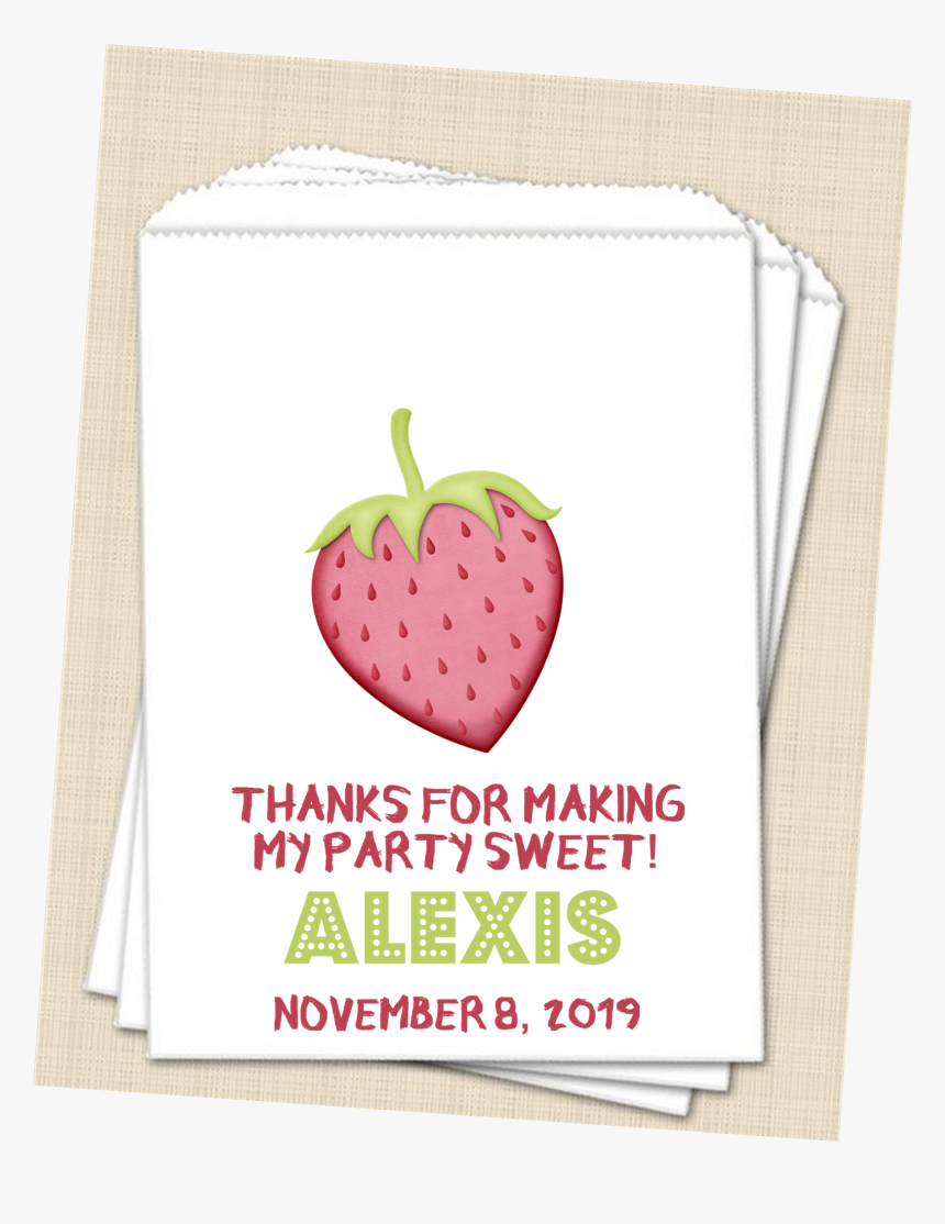 Strawberry Birthday Party Favor Bags - Johnny Allen Tennis, HD Png Download