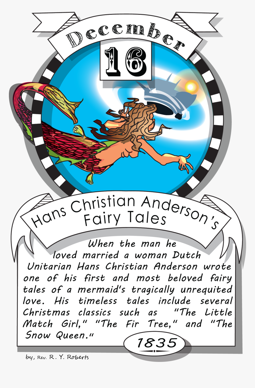 December Sixteenth, Hans Christian Andersen’s Fairy - Illustration, HD Png Download