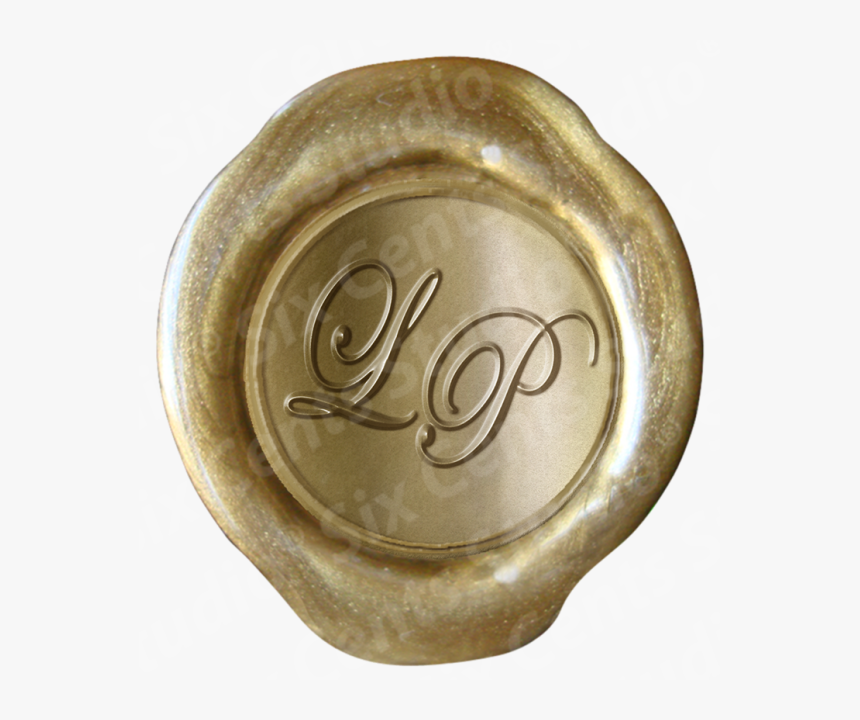 Clip Art Gold Lp Script - Gold Wax Seal Letters, HD Png Download
