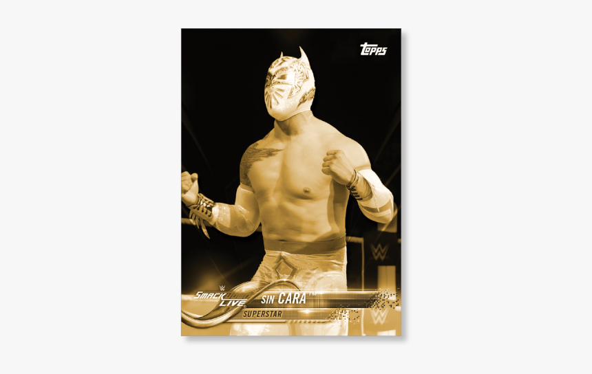 2018 Topps Wwe Sin Cara Base Poster Gold Ed - Wrestling Card Sin Care, HD Png Download