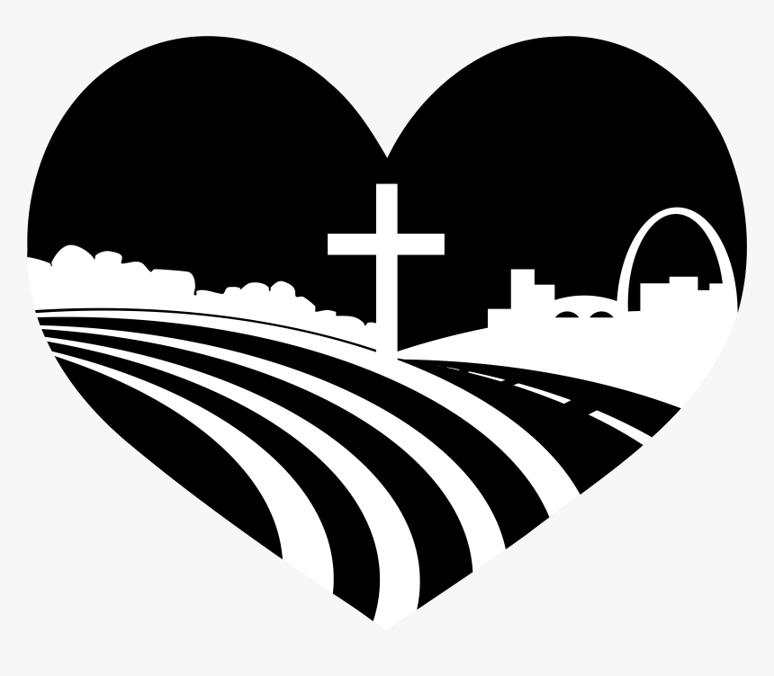 Logo Heartland Baptist Church Heart - Cross, HD Png Download