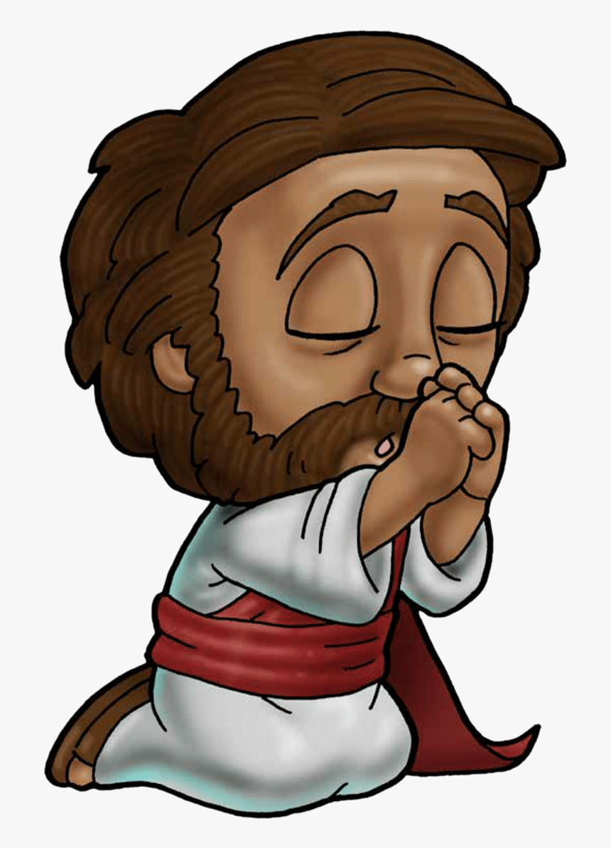 Png Free Library - Jesus Praying Clipart, Transparent Png