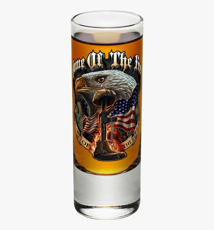Home Of The Free Battlefield Cross Shooter Glass - Shot Glass, HD Png Download