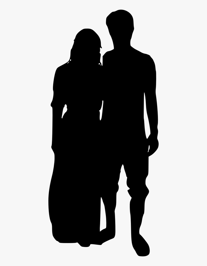 Couple-silhouette - Pareja Sentados Silueta Png, Transparent Png