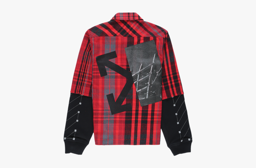 Off-white Jersey Sleeve Shirt - Tartan, HD Png Download