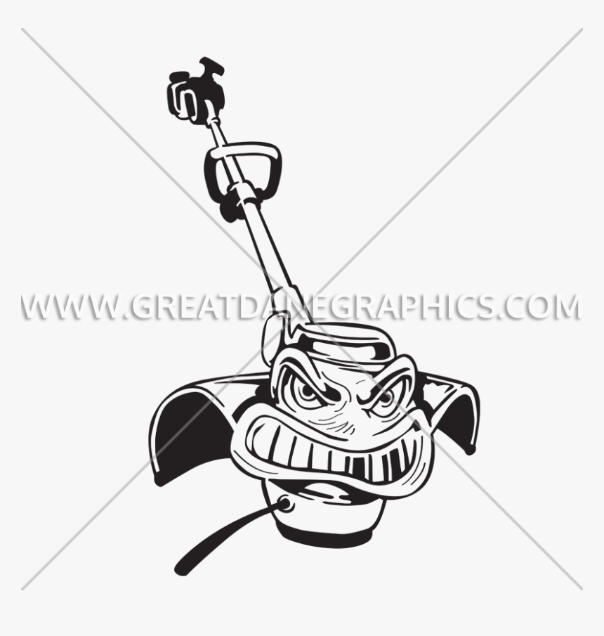 Lawn Mower Clipart Sketch - Transparent Weed Eater Clip Art, HD Png Download