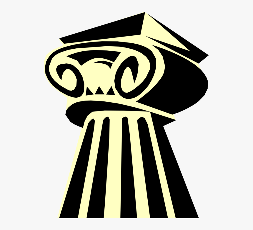Vector Illustration Of Classic Architecture Ionic Order, HD Png Download